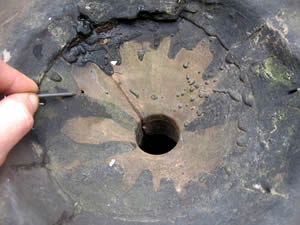 Copper spun drain leak, Vancouver, BC