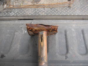 Copper roof drain failure